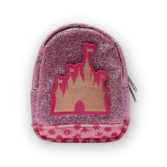 Disney Other - Disney Parks Mini Tiny Backpack Coin Purse Bag Cinderella Castle Pink Glitter